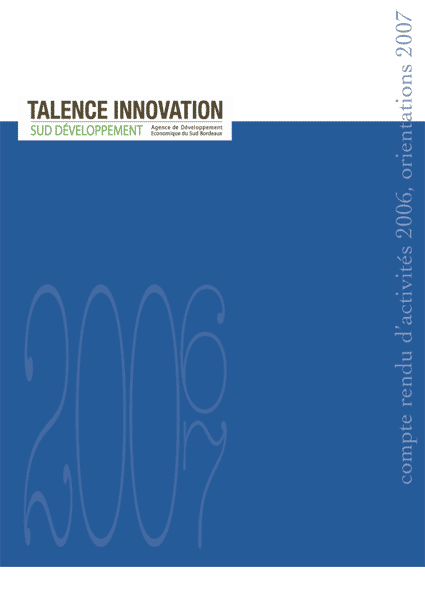 Rapport d'activité Talence Innovation Sud Développement