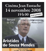 Flyer de promotion du film "Désobéir, Aristides de Sousa Mendes"